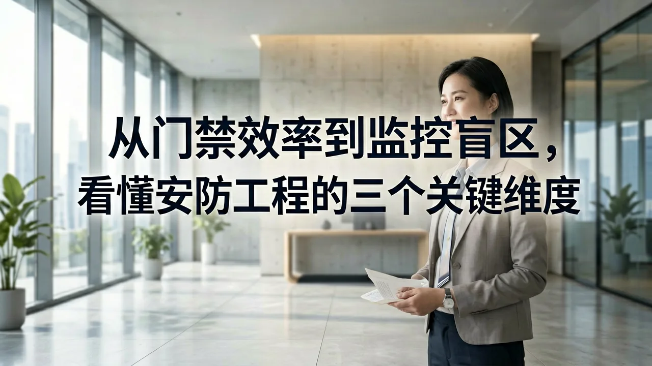 从门禁效率到监控盲区,看懂安防工程的三个关键维度
